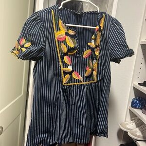 Madewell size medium embroidered blouse
